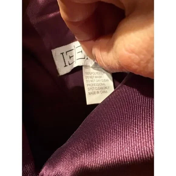 Ieena for MacDuggal the plunge v neck ballroom amethyst purple gown dress 4 - Picture 8 of 12